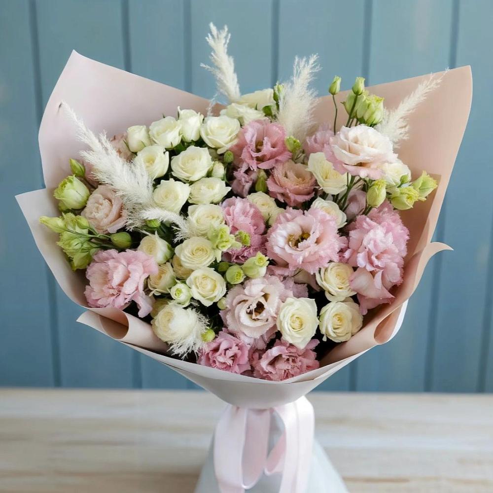 Букет цветов из: Альстромерии и Розы в Дроздово