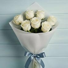Букет 7 Белых роз Эдлесс Лав в Дроздово