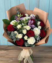 Букет цветов из:  Розы и Альстромерии в Дроздово