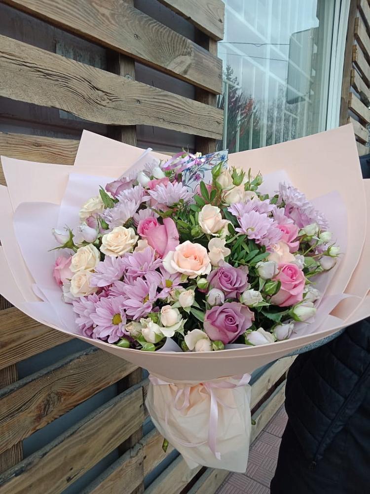 Букет цветов из: Розы и Хризантемы в Дроздово