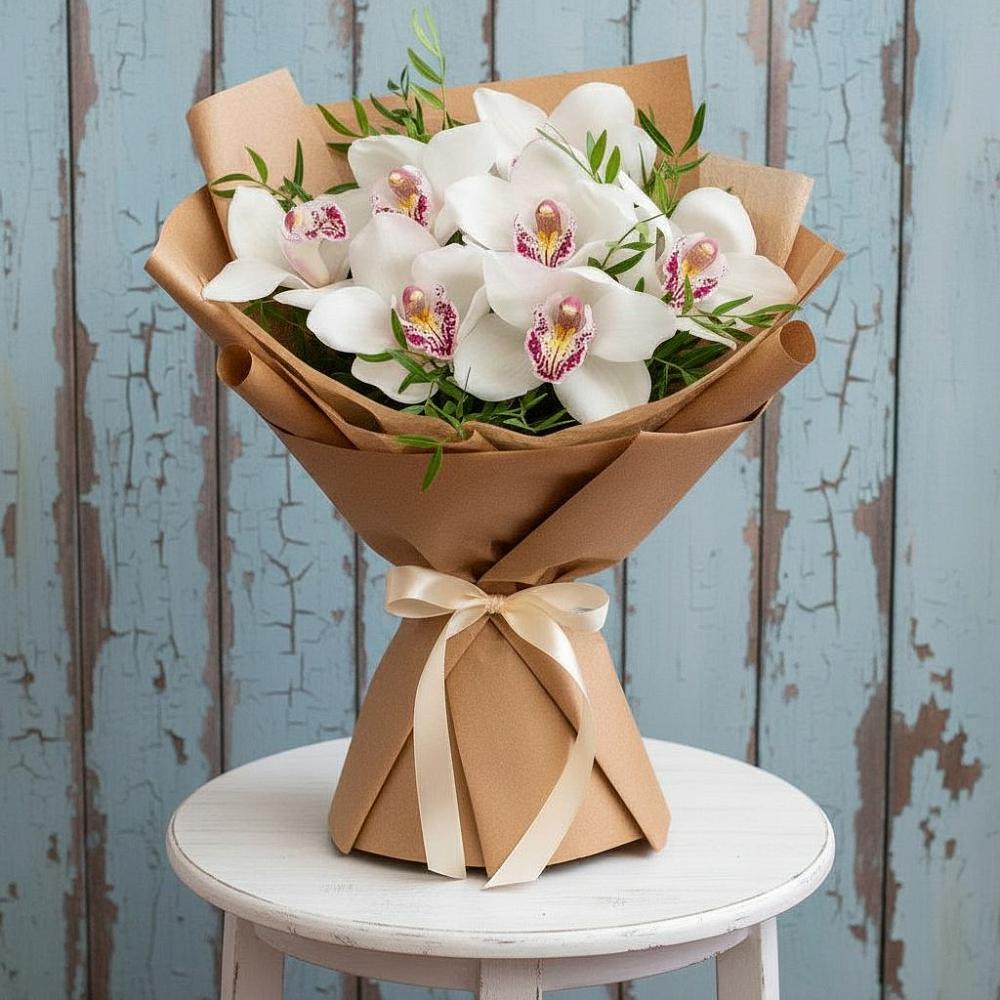 Букет цветов из: Орхидеи и Розы в Дроздово