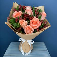 Букет цветов из:  Розы и Альстромерии в Дроздово