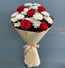 Букет цветов из:  Розы и Хризантемы #REPLACE_PRED# Дроздово