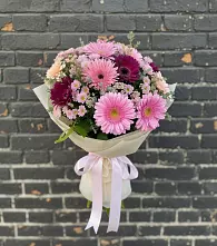 Букет цветов из:  Герберы и Хризантемы в Дроздово