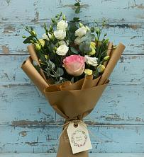 Букет цветов из:  Розы и Лизиантусы в Дроздово
