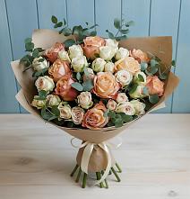 Букет цветов из:  Альстромерии и Розы в Дроздово